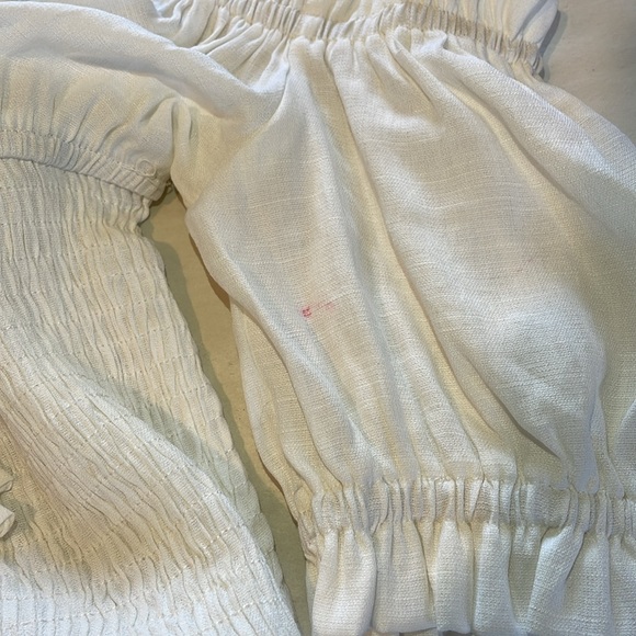 SHEIN White Tight Fit Mini Dress with Poofy Off-Shoulder Short Sleeves, size S - Picture 10 of 11